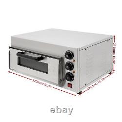 1.5kw Electric Pizza Oven Single Deck Commercial Stainless Steel Bake Broiler