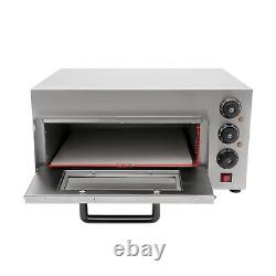 1.5kw Electric Pizza Oven Single Deck Commercial Stainless Steel Bake Broiler