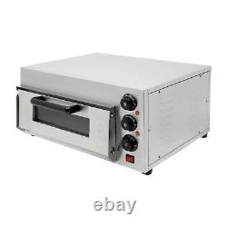 1.5kw Electric Pizza Oven Single Deck Commercial Stainless Steel Bake Broiler