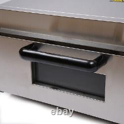 1 Deck Electric 1500W Stainless Steel Pizza Oven Durable Ceramic Commercial