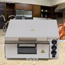 1 Deck Electric 2000W Stainless Steel Pizza Oven Durable Ceramic Commercial