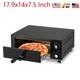 1100w Countertop Pizza Oven Single Deck Layer With Crumb Tray For 12 Pizza Us