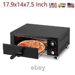 1100W Countertop Pizza Oven Single Deck Layer With Crumb Tray for 12 Pizza US