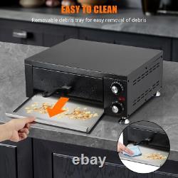 1100W Countertop Pizza Oven Single Deck Layer With Crumb Tray for 12 Pizza US