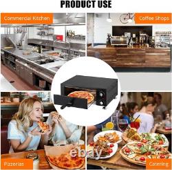 1100W Countertop Pizza Oven Single Deck Layer With Crumb Tray for 12 Pizza US