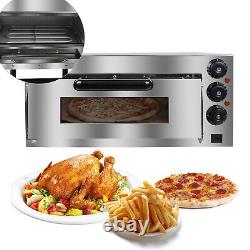 110V 1400W Commercial Electric Pizza Oven Toaster Single Deck Bake Broiler Oven