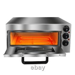 110V 1400W Commercial Electric Pizza Oven Toaster Single Deck Bake Broiler Oven