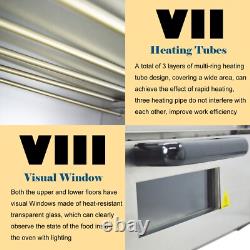 110V 2KW Commercial Single-Deck Pizza Electric Baking Oven Dessert Toaster