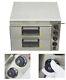 110v 3kw Commercial Double-decker Pizza Electric Oven For 16 Pizza, Meat, Etc