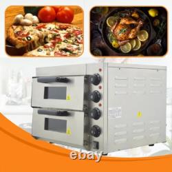 110V 3KW Commercial Double-decker Pizza Electric Oven Multi-purpose Oven