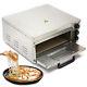 110v Electric Pizza Oven Single Deck Fire Stone Stainless Steel Bread Toaster