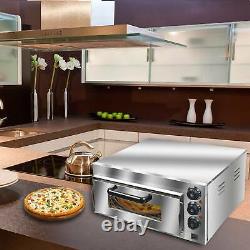 110V Stainless Steel Commercial Electric Pizza Oven Toaster Single Deck Broiler