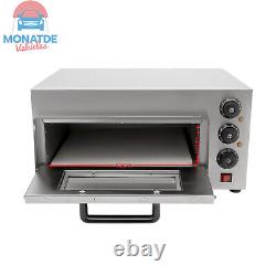 1300W Commercial Countertop Pizza Oven Electric Pizza Maker Stainless Steel NEW