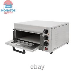 1300W Commercial Countertop Pizza Oven Electric Pizza Maker Stainless Steel NEW