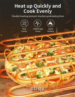 14'' Pizza Oven Countertop 3000W Pizza Oven Double Deck Layer Multipurpose
