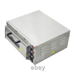 15 inch Single-Deck Pizza Oven Stainless Steel Countertop Pizza Stone 110V 2.7HP