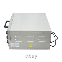 15 inch Single-Deck Pizza Oven Stainless Steel Countertop Pizza Stone 110V 2.7HP