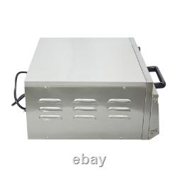 15 inch Single-Deck Pizza Oven Stainless Steel Countertop Pizza Stone 110V 2.7HP