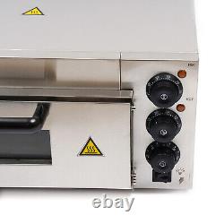 1500W Electric Pizza Baking Oven Single Deck Fire Stone Commercial Pizza Oven