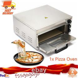 1500W Electric Pizza Oven Single Deck Fire Stone Bread Toaster For Commercial