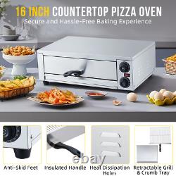 16 Inch Electric Pizza Oven Countertop Commercial Pizza Oven With Grilling Rack