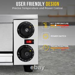 16 Inch Electric Pizza Oven Countertop Commercial Pizza Oven With Grilling Rack