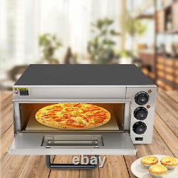 1800W Commercial Countertop Pizza Oven Electric Pizza Oven Single Deck