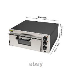 1800W Commercial Countertop Pizza Oven Electric Pizza Oven Single Deck