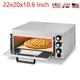 1800w Countertop Pizza Oven Single Deck Layer Withpizza Stone For 14 Pizza Indoor