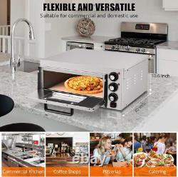 1800W Countertop Pizza Oven Single Deck Layer WithPizza Stone for 14 Pizza Indoor