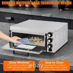 1800W Countertop Pizza Oven Single Deck Layer WithPizza Stone for 14 Pizza Indoor