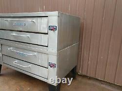 2 Bakers Pride Y 600 Natural Deck Gas Double Pizza Ovens New Stones