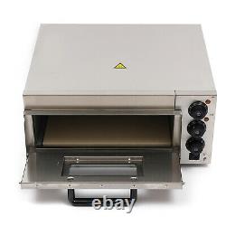 2000W Commercial Pizza Oven Temperature Control Single Deck Maker with Timer USA