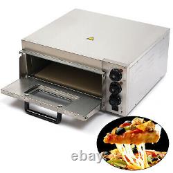2000W Electric Pizza Oven Commercial Pizza Cooker Single Deck Fire StoneUS Stock