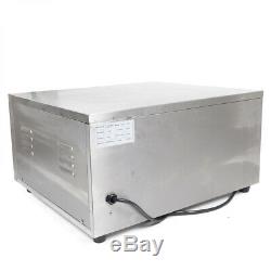 2000W Fire Stone Stainless Steel Electric Pizza Oven Single Deck Bread Toaster