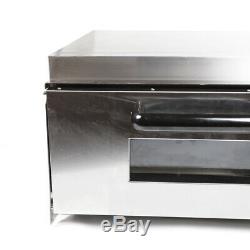 2000W Fire Stone Stainless Steel Electric Pizza Oven Single Deck Bread Toaster