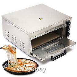 2000W Single Deck Electric Pizza Oven Stainless Steel Bake Broiler Commercial