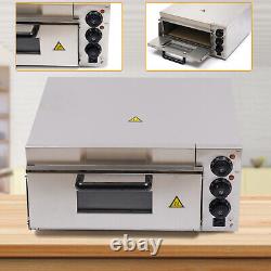 2000W Single Deck Electric Pizza Oven Toaster Stainless Steel Home Commercial