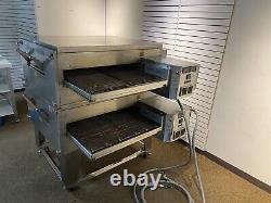2012 Model XLT 3240 DOUBLE STACK ELECTRIC CONVEYOR PIZZA OVENS 3 BELTS