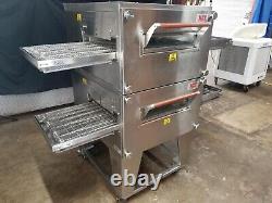 2013 Xlt 1832 Double. Stack Electric Conveyor Pizza Ovens. Video Demo