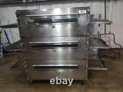 2013 Xlt 3255 Triple Stack Natural Gas Conveyor Pizza Ovens. Video Demo