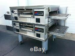2014 Middleby Marshall PS555G Double Deck Conveyor Pizza Oven Belt Width 32