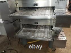 2014 Middleby Marshall PS670 WOW! Dbl. Stack Gas Pizza Conveyor Oven. Video Demo