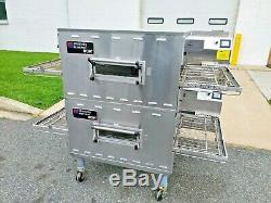 2018 Middleby Marshall WOW PS840E Double Deck Conveyor Pizza Oven Belt Width 32