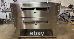 2019 XLT 3870 Nat Gas Double Stack Pizza Conveyor Ovens Video DemoSPLIT BELT