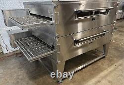 2019 XLT 3870 Nat Gas Double Stack Pizza Conveyor Ovens Video DemoSPLIT BELT