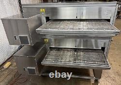 2019 XLT 3870 Nat Gas Double Stack Pizza Conveyor Ovens Video DemoSPLIT BELT