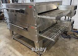 2019 XLT 3870 Nat Gas Double Stack Pizza Conveyor Ovens Video DemoSPLIT BELT