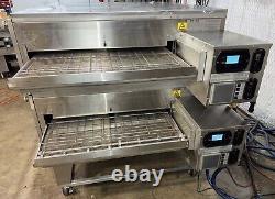 2019 XLT 3870 Nat Gas Double Stack Pizza Conveyor Ovens Video DemoSPLIT BELT