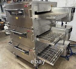 2021. XLT 2440 Natural Gas Triple Stack Pizza Conveyor Ovens Video Demo